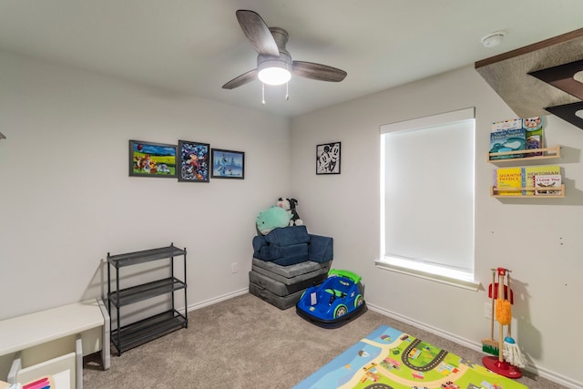 756 Loomis Trl, Justin, TX 76247 - playroom featuring carpet floors and a ceiling fan