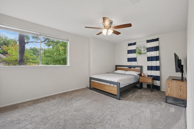 6123 Moonglow Dr, Dallas, TX 75241 - bedroom with carpet and a ceiling fan