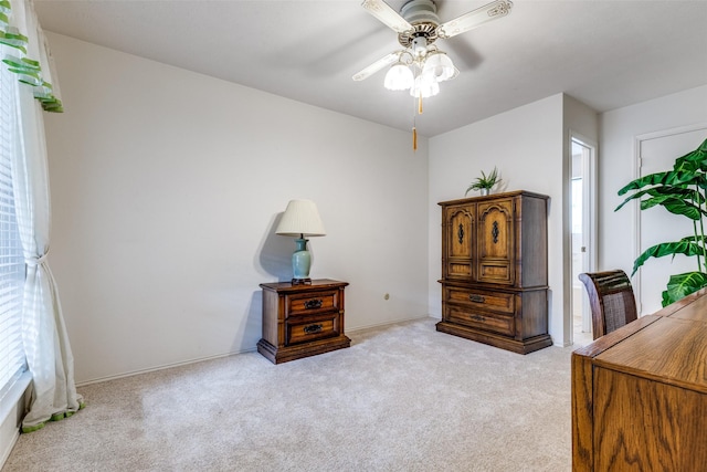 9662 Bryson Dr Unit A, Dallas, TX 75238 - carpeted office with ceiling fan and baseboards