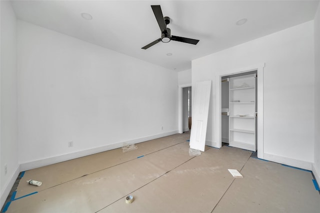 14017 Cimarron Dr, Balch Springs, TX 75180 - unfurnished bedroom featuring a ceiling fan and a closet