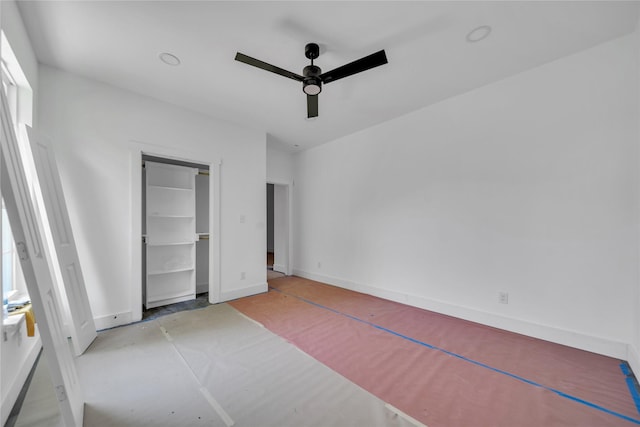 14017 Cimarron Dr, Balch Springs, TX 75180 - unfurnished bedroom featuring a ceiling fan and a closet