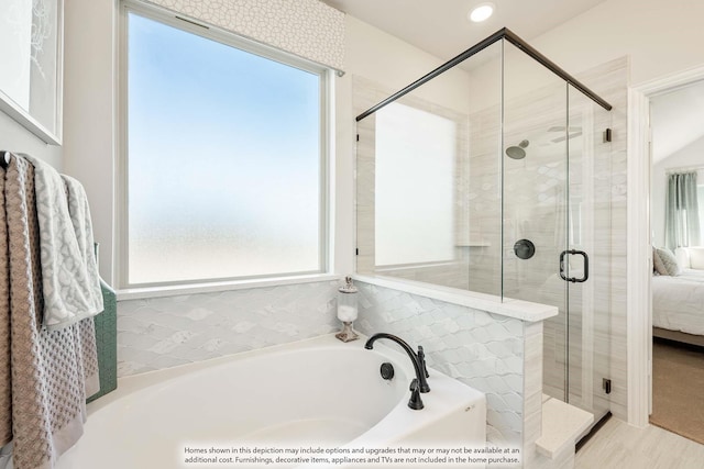 3803 Hidden Cove Ct, Rockwall, TX 75032 - full bath with a garden tub, a stall shower, and connected bathroom