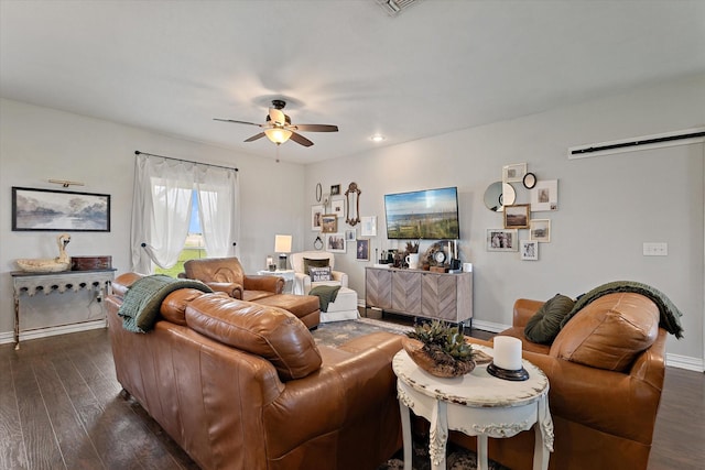 5885 State Highway 160, Whitewright, TX 75491 - living area with ceiling fan and dark wood finished floors