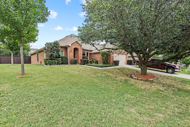 2009 Lake Fork Ct, Denton, TX 76210 - view of front facade featuring an attached garage, brick siding, concrete driveway, and roof with shingles
