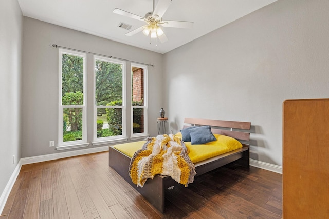 2009 Lake Fork Ct, Denton, TX 76210 - bedroom featuring wood-type flooring and a ceiling fan