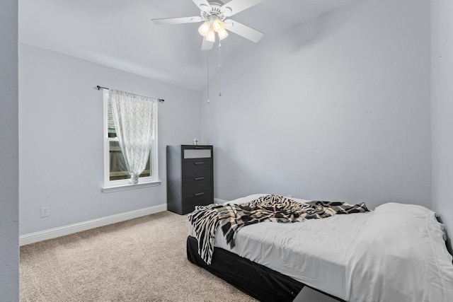 2009 Lake Fork Ct, Denton, TX 76210 - carpeted bedroom featuring lofted ceiling and ceiling fan