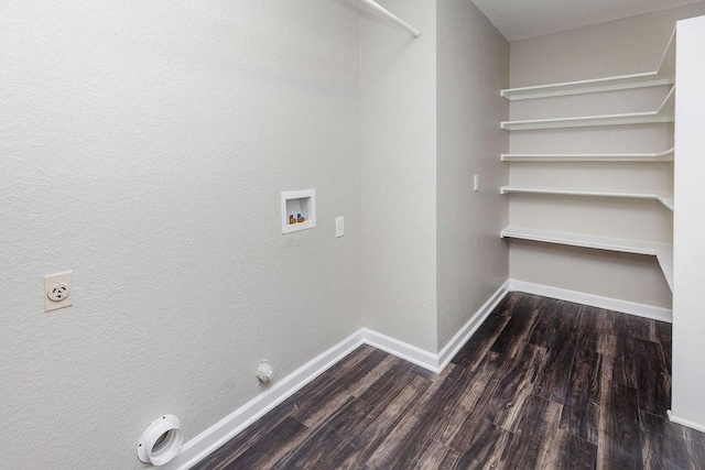 6119 Wall St, Arlington, TX 76018 - washroom featuring gas dryer hookup, wood finished floors, and washer hookup