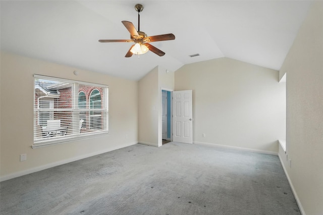 1801 Bent Brook Dr, Mesquite, TX 75181 - unfurnished bedroom with carpet flooring, lofted ceiling, and a ceiling fan