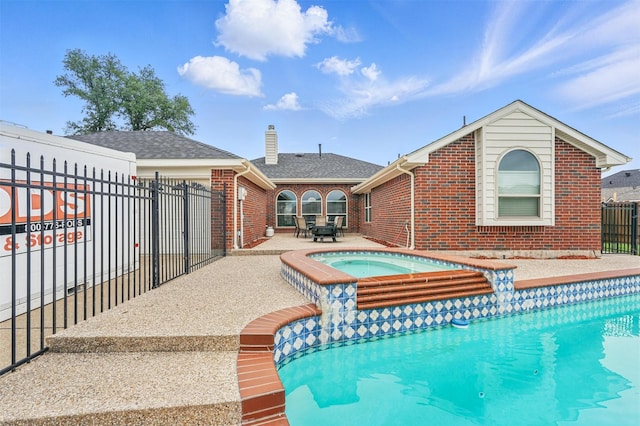 1801 Bent Brook Dr, Mesquite, TX 75181 - view of pool with an in-ground hot tub and a patio
