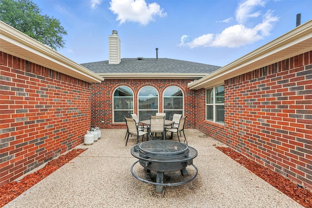 1801 Bent Brook Dr, Mesquite, TX 75181 - view of patio / terrace featuring outdoor dining space
