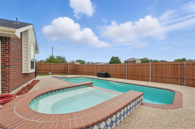 1801 Bent Brook Dr, Mesquite, TX 75181 - view of pool featuring a fenced backyard and a pool with connected hot tub
