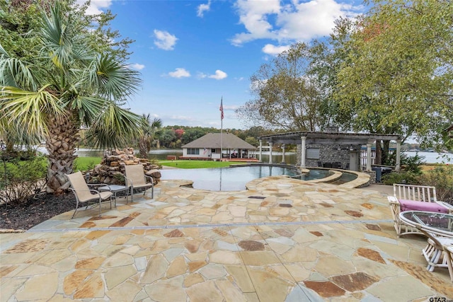 13735 Peninsula Rd, Whitehouse, TX 75791 - swimming pool with a patio and a pergola