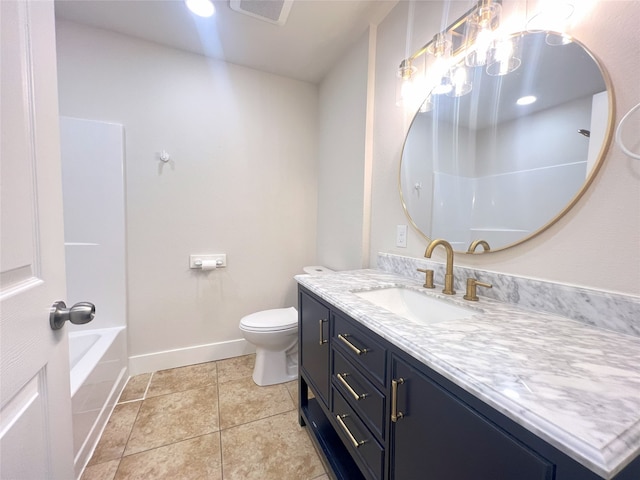 104 Kimberly St, Sulphur Springs, TX 75482 - bathroom with vanity, tile patterned flooring, and bathtub / shower combination