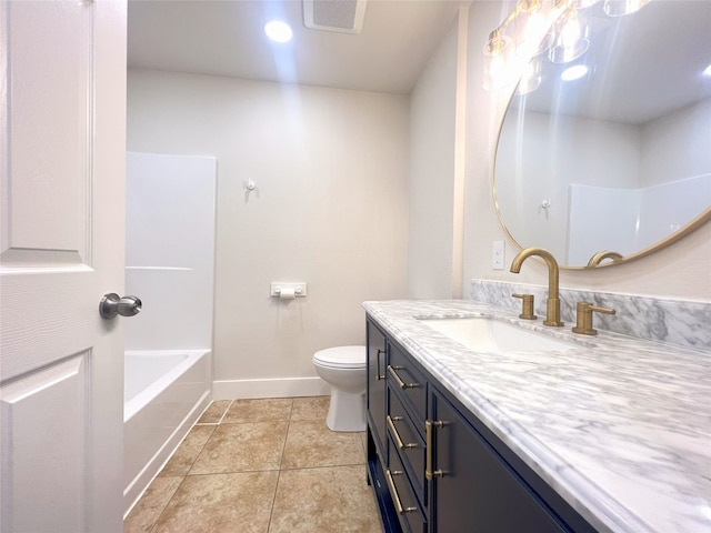 104 Kimberly St, Sulphur Springs, TX 75482 - full bathroom with vanity, tile patterned flooring, and washtub / shower combination