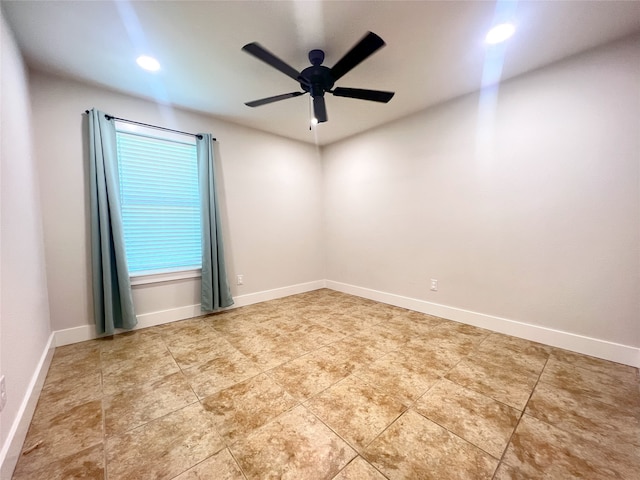 104 Kimberly St, Sulphur Springs, TX 75482 - spare room with ceiling fan and recessed lighting