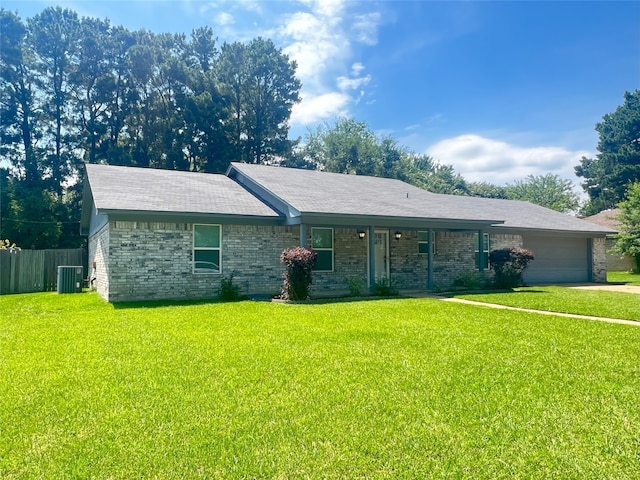 104 Kimberly St, Sulphur Springs, TX 75482 - ranch-style home featuring concrete driveway, brick siding, a porch, and a garage