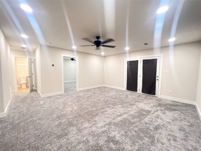 104 Kimberly St, Sulphur Springs, TX 75482 - spare room featuring carpet floors, ceiling fan, and recessed lighting