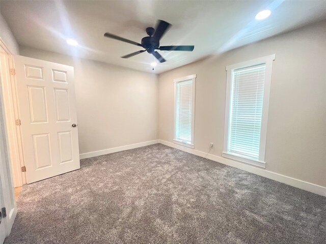 104 Kimberly St, Sulphur Springs, TX 75482 - spare room featuring carpet floors, ceiling fan, and recessed lighting