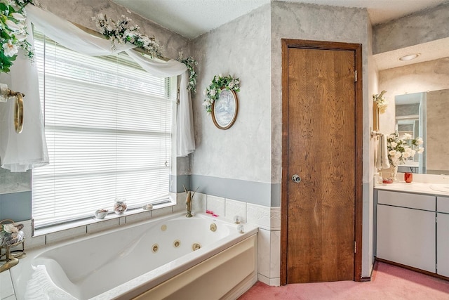 1000 Meadow Hill Rd, Fort Worth, TX 76108 - full bathroom with vanity, a tub with jets, and a closet