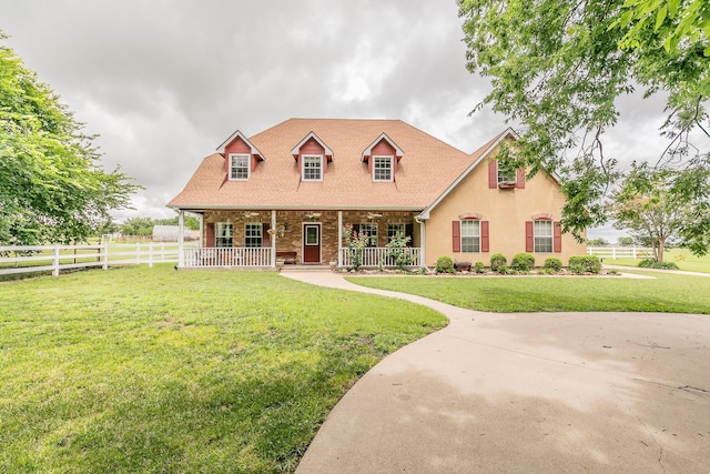 3148 Fm 66, Waxahachie, TX 75167 - cape cod-style house with a porch and stone siding