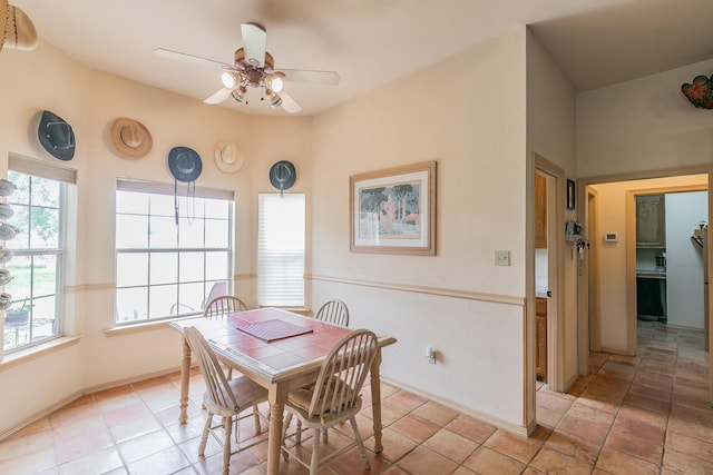 3148 Fm 66, Waxahachie, TX 75167 - dining space featuring a ceiling fan and baseboards