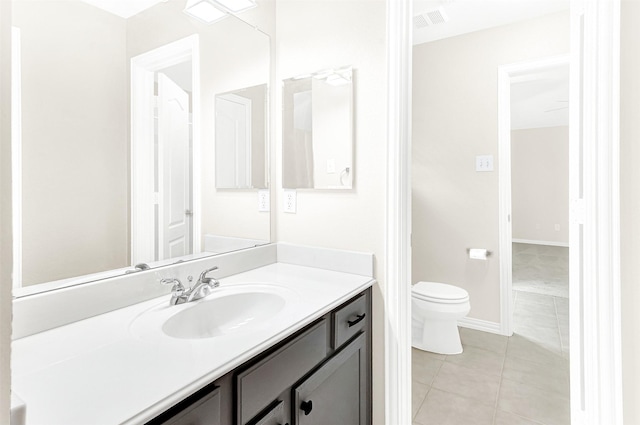 4512 Greenfield Dr, Richardson, TX 75082 - bathroom with vanity and tile patterned flooring