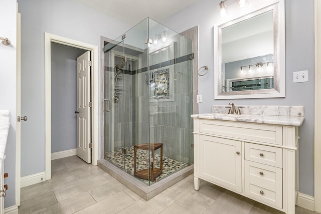 838 Bear Branch Ct, Rockwall, TX 75087 - bathroom with a shower stall and vanity