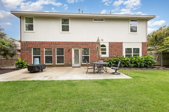 838 Bear Branch Ct, Rockwall, TX 75087 - back of house with brick siding and a patio