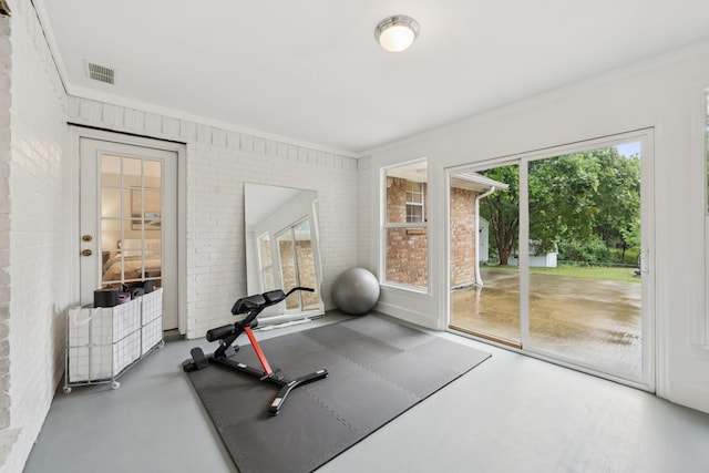 312 Bluffview Ct, Forney, TX 75126 - workout area featuring ornamental molding