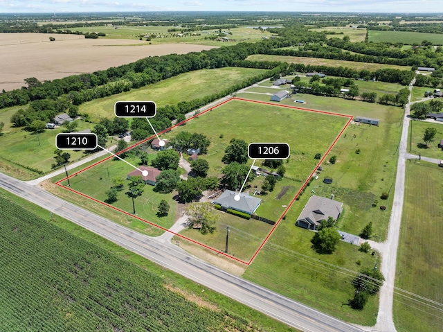 1206 Fm 902, Howe, TX 75090 - aerial view of sparsely populated area with property boundaries highlighted