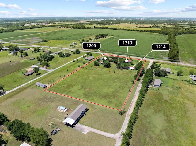 1206 Fm 902, Howe, TX 75090 - aerial view of sparsely populated area featuring property boundaries highlighted