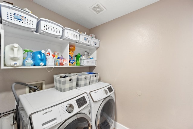 2213 Laura Elizabeth Trl, Mansfield, TX 76063 - washroom with washing machine and clothes dryer and baseboards
