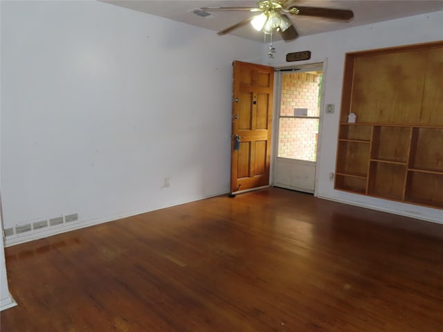9066 Orinoco Dr, Dallas, TX 75217 - empty room featuring wood finished floors and a ceiling fan