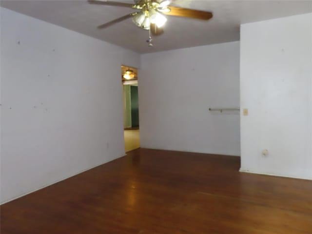 9066 Orinoco Dr, Dallas, TX 75217 - empty room featuring ceiling fan and wood finished floors