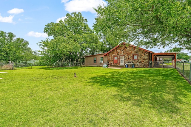 509 W Reynosa Ave, De Leon, TX 76444 - fenced backyard with an attached carport