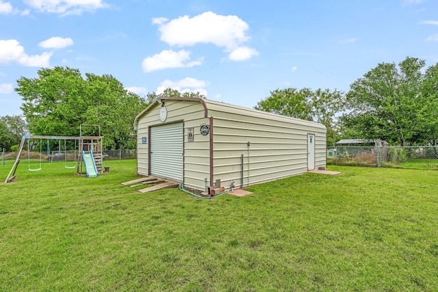 509 W Reynosa Ave, De Leon, TX 76444 - view of outdoor structure with a playground