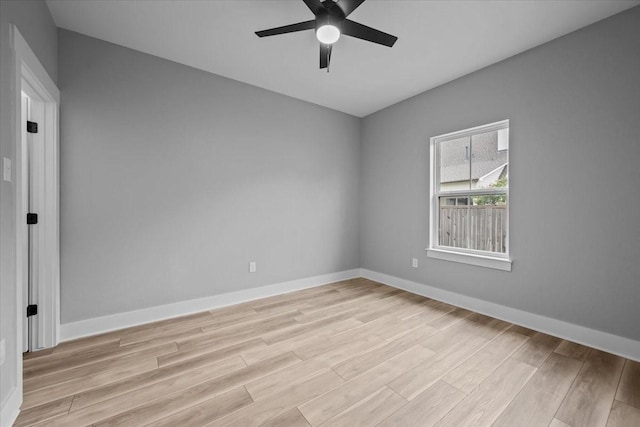 13017 Rainier, Woodway, TX 76712 - unfurnished room featuring a ceiling fan and light wood-style floors