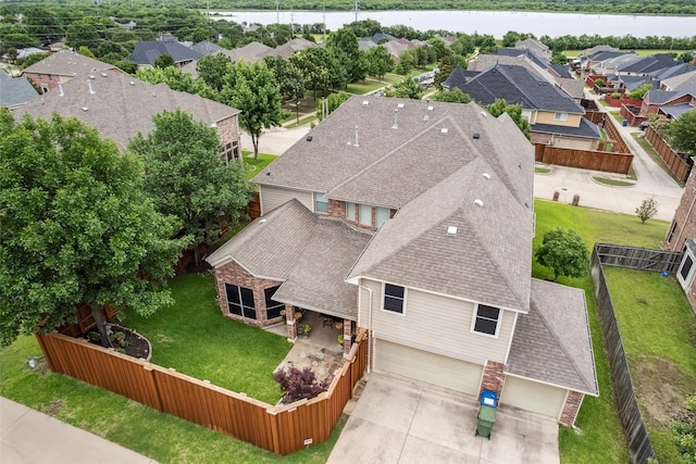 4105 Claridge Ter, Garland, TX 75043 - aerial view of residential area with a large body of water