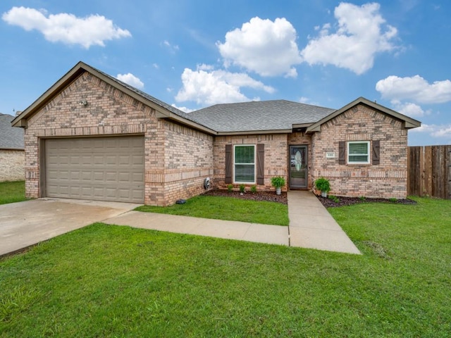 400 Autry Blvd, Gunter, TX 75058 - single story home with brick siding, concrete driveway, an attached garage, and roof with shingles