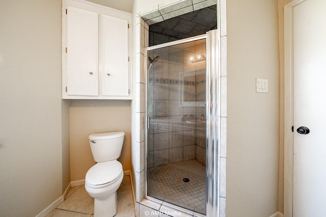 2306 County Road 475, Anson, TX 79501 - bathroom with a shower stall and tile patterned flooring