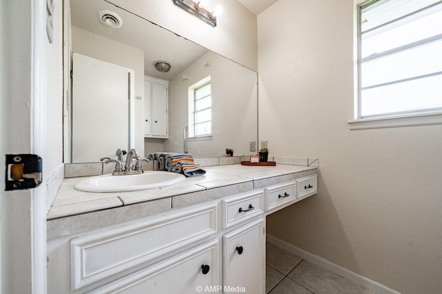 2306 County Road 475, Anson, TX 79501 - bathroom featuring vanity and tile patterned floors
