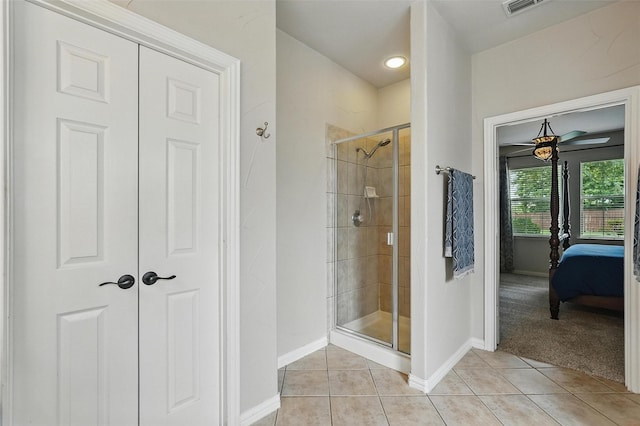 1330 Scarboro Hills Ln, Rockwall, TX 75087 - ensuite bathroom with a stall shower and tile patterned flooring