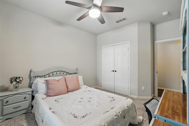 1330 Scarboro Hills Ln, Rockwall, TX 75087 - carpeted bedroom with a closet and a ceiling fan