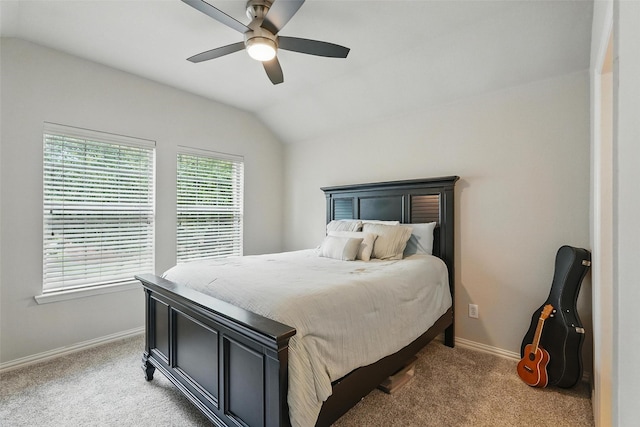 1330 Scarboro Hills Ln, Rockwall, TX 75087 - bedroom featuring lofted ceiling, light carpet, and a ceiling fan