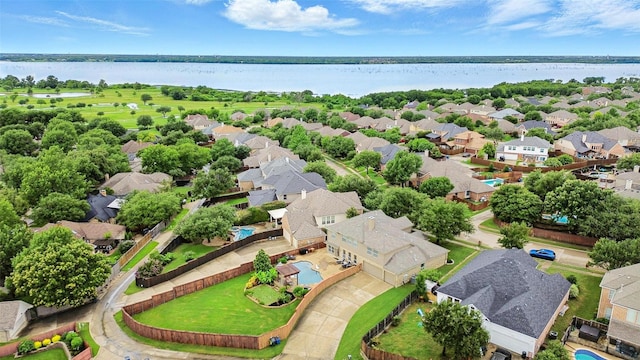 1330 Scarboro Hills Ln, Rockwall, TX 75087 - aerial view of residential area with a large body of water and a pool