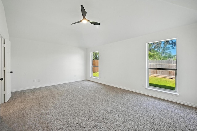 713 Madeline Ct, Azle, TX 76020 - unfurnished room featuring a ceiling fan, carpet, and lofted ceiling