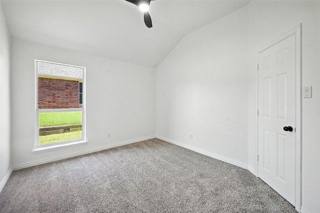 713 Madeline Ct, Azle, TX 76020 - carpeted spare room with lofted ceiling and a ceiling fan