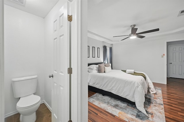 515 Signal Hill Ct S, Fort Worth, TX 76112 - bedroom with wood finished floors and a ceiling fan