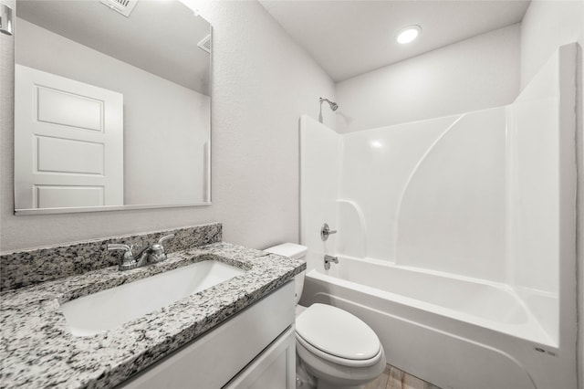 4020 Centerfire Rd, Waco, TX 76705 - full bathroom featuring vanity, shower / bath combination, and recessed lighting