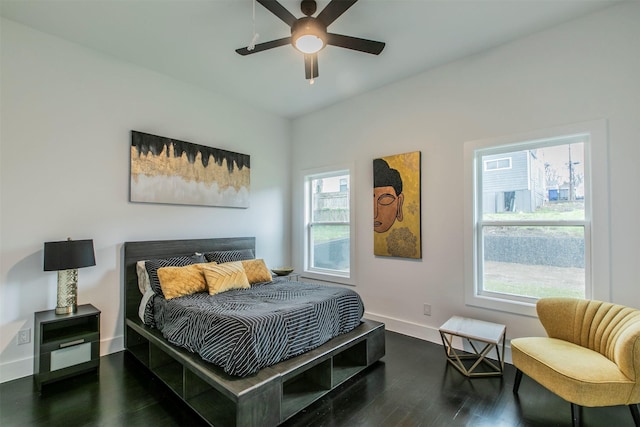 407 Dubois Ave, Dallas, TX 75203 - bedroom with wood finished floors and ceiling fan